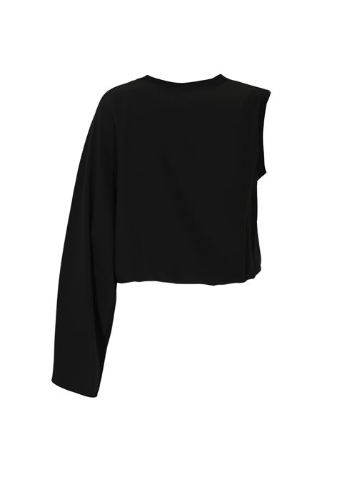 Blusa Lucille in drap fluido di viscosa Nero Liviana Conti | F5WS22Y69-0
